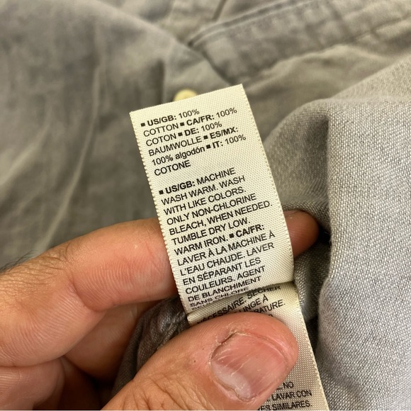 Good Threads Standard Fit grey Button Up Casual Mens Large - Picture 7 of 8